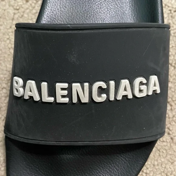 Balenciaga Black Slide Sandals - Picture 5 of 13